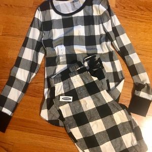Checked flannel pajamas